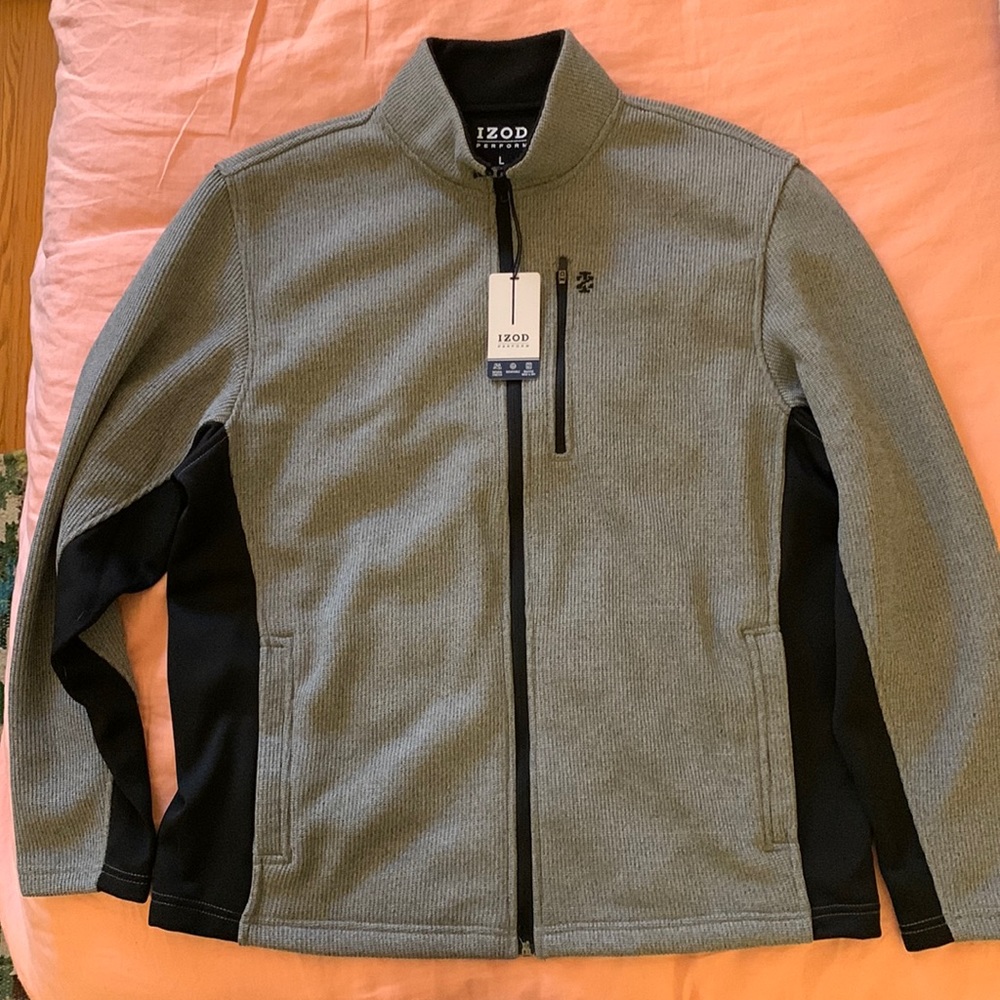 Men’s Brand New IZOD Crewneck Zip-Up - NWT